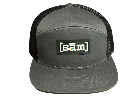 7 Panel Trucker with PVC Patch Logo