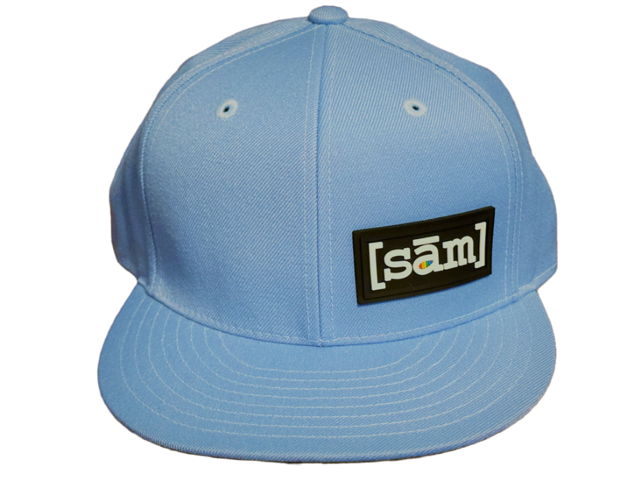 Sky Blue Fitted Flat Bill Hat