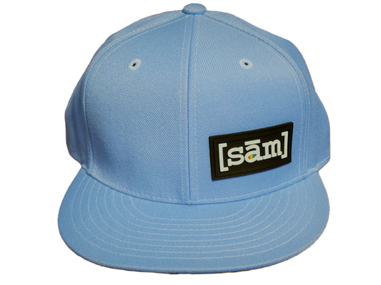 Sky Blue Fitted Flat Bill Hat