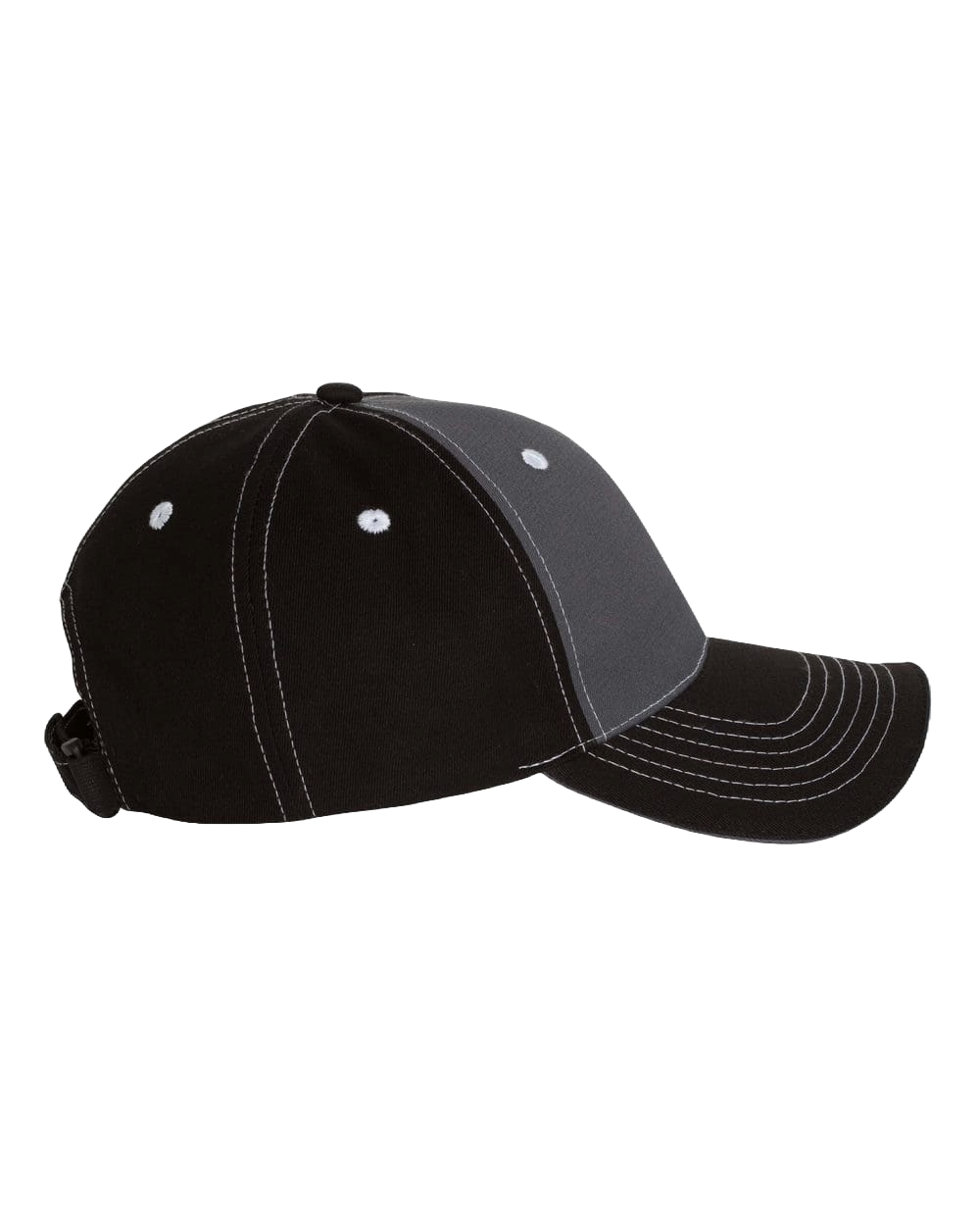 Black and Gray Trucker Hat with Same Apparel PVC Logo