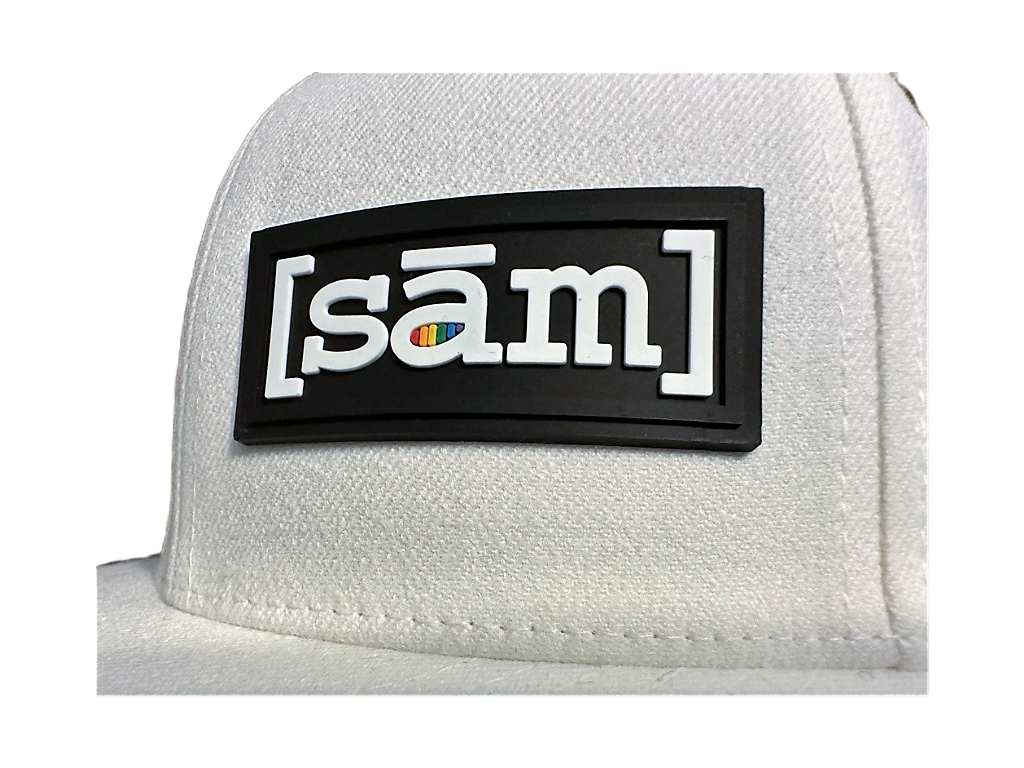 White True-Fitted Flat Bill Hat