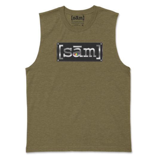 Unisex Jersey Muscle Tank-Heather Olive