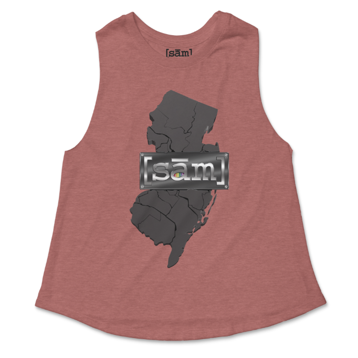 Racerback Cropped Tank-NJ PRIDE EDITION