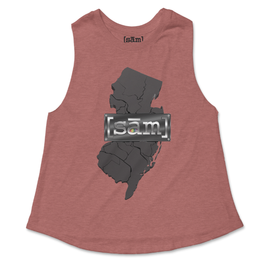 Racerback Cropped Tank-NJ PRIDE EDITION