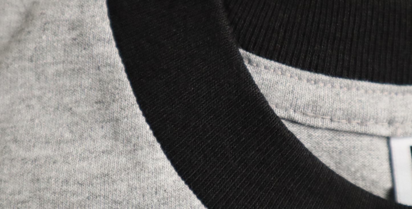 Heather Grey/Black Ringer T-shirt