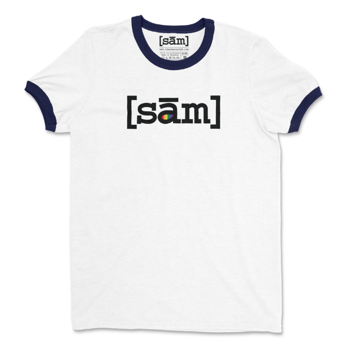 White/Navy Ringer T-shirt