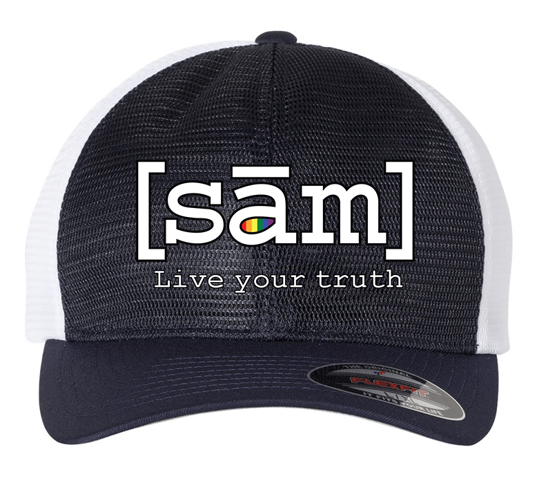 Navy/White Trucker Hat-Snapback