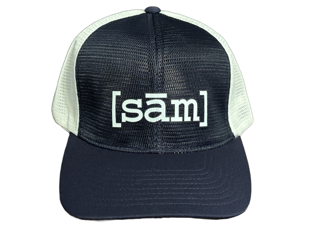 Navy/White Trucker Hat-Snapback