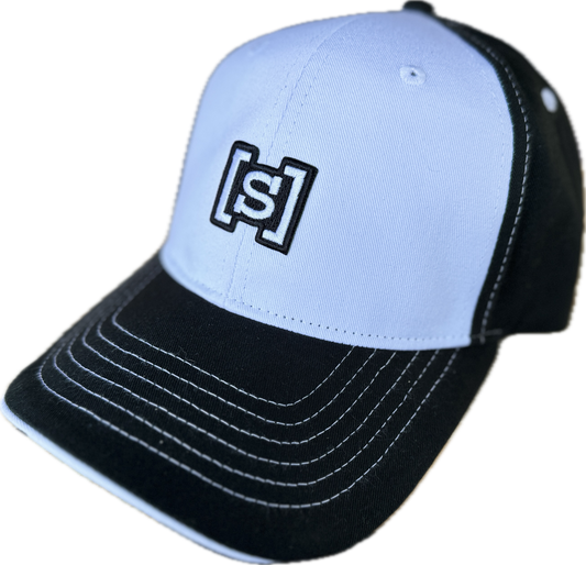 Black and White Trucker with "S" Embroidered Logo
