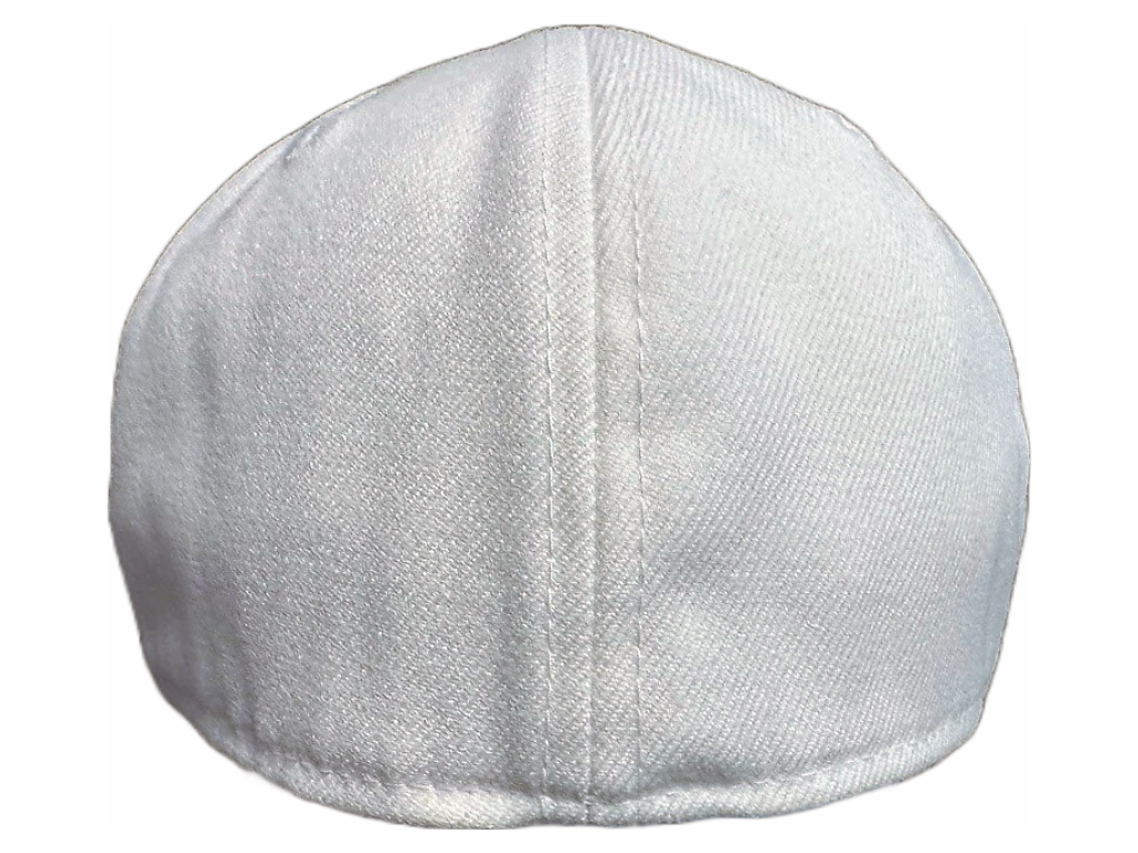 White True-Fitted Flat Bill Hat