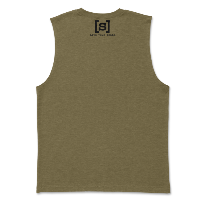 Unisex Jersey Muscle Tank-Heather Olive