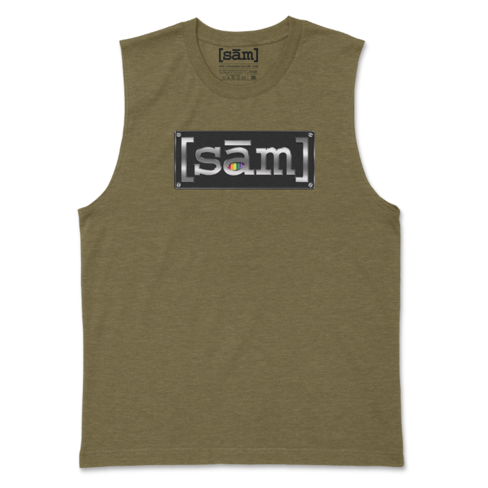 Unisex Jersey Muscle Tank-Heather Olive