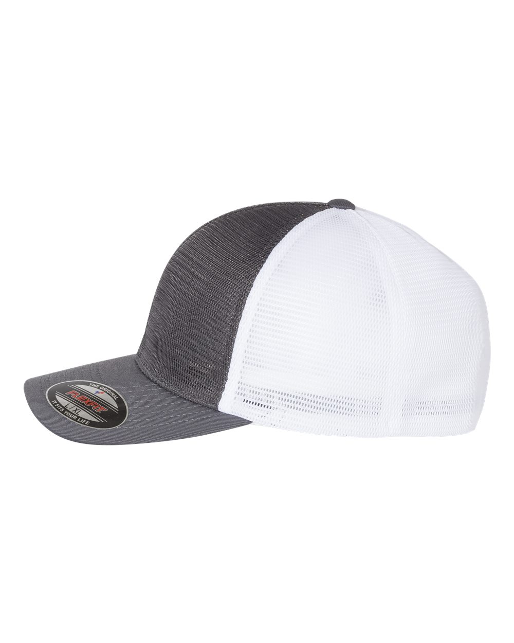 Charcoal/White Trucker Hat-Fitted