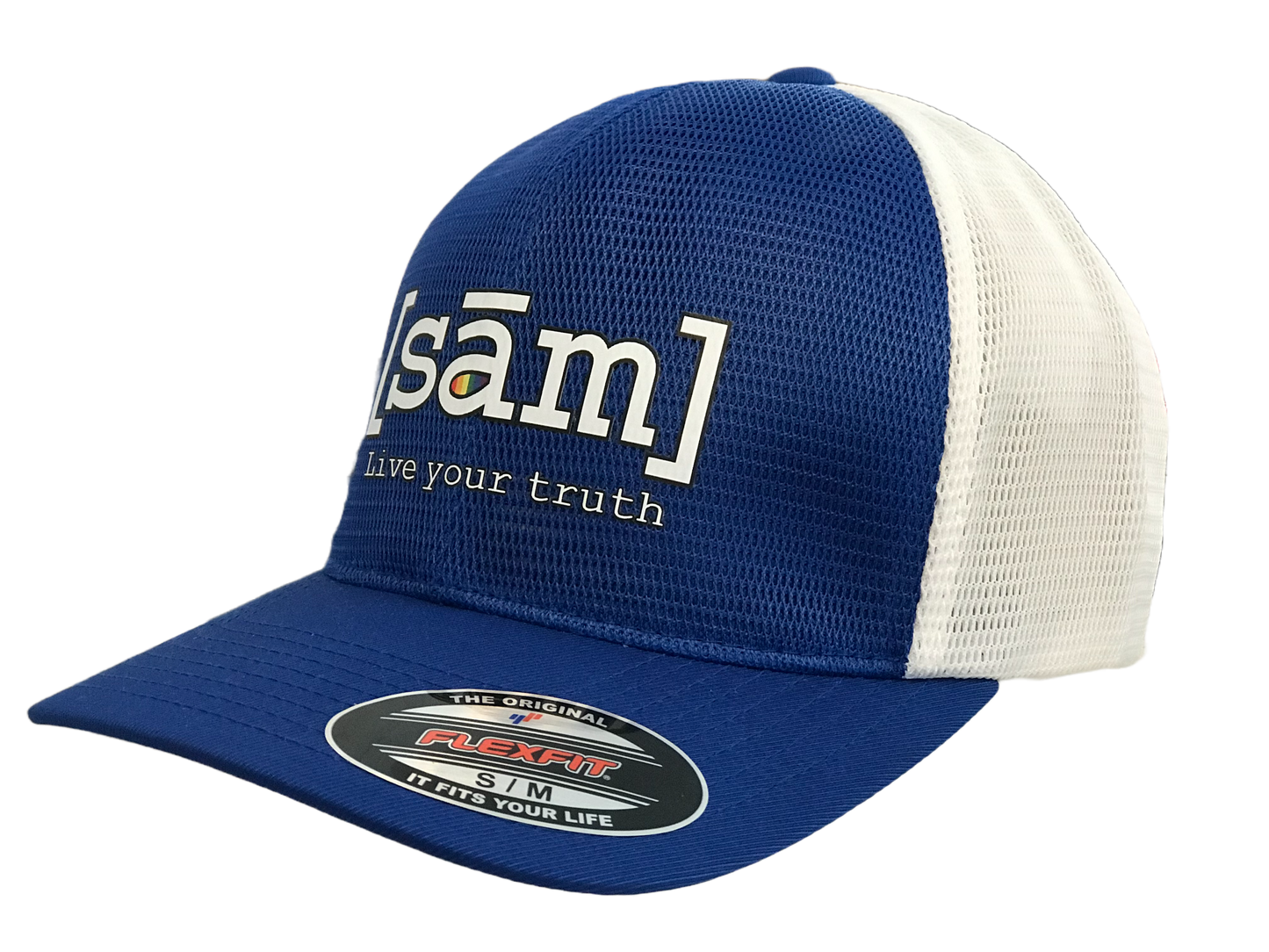 Royal/White Trucker Hat-Fitted